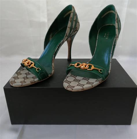 vintage gucci shoe with gold insole monogram|custom made gucci shoes.